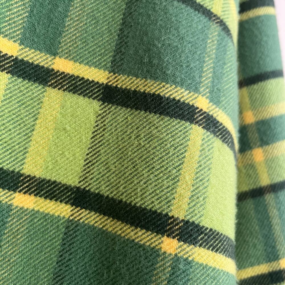 Aviator Nation Plaid Flannel Light Weight Unisex Western Shirt in Avocado Plaid - Picture 12 of 15